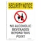 Signmission OSHA Security Sign, 10" Height, Rigid Plastic, No Alcoholic Beverages, Portrait OS-SN-P-710-V-11719 - alternate 1